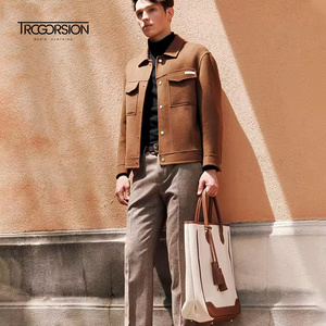 Classique <span class=keywords><strong>marron</strong></span> <span class=keywords><strong>Tweed</strong></span> Slim Fit hommes <span class=keywords><strong>Blazer</strong></span> respirant coton-polyester Smart décontracté affaires smoking simple boutonnage <span class=keywords><strong>blazer</strong></span> décontracté - Product Image 3