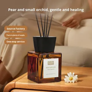 <span class=keywords><strong>Diffusore</strong></span> di Fragranza Premium per Interni <span class=keywords><strong>con</strong></span> Bastoncini in Rattan, Senza Alcool, Senza Fiamma, <span class=keywords><strong>con</strong></span> Luce Ambientale, Lunga Durata, 60-90 - Product Image 2