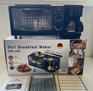 Estación de Desayuno 3 en 1, Nueva y Popular en 2023, con Microondas, Horno y Cafetera - Product Image 3