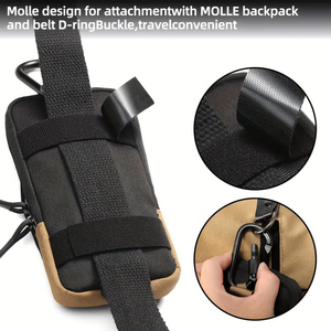 Sac de taille noir multifonctionnel pour sports de montagne et de randonnée en plein air, sac pour téléphone portable, sac de montagne en plein air, 1 pièce - Product Image 4