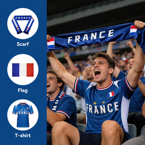 Écharpe de supporter de football nord-américaine Gahumi 2026, fournisseur principal, écharpe de sport personnalisée - Product Image 2