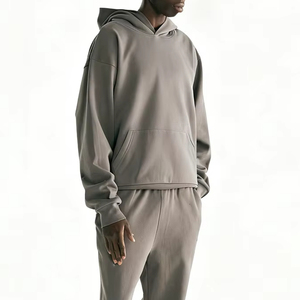 Sweat à capuche Streetwear personnalisé Pull-over surdimensionné en coton épais Sweat-shirt polaire unisexe Livraison directe OEM Fabricant de vêtements - Product Image 2