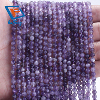 Belle pierre à facettes en vrac d'améthyste naturelle pour bijoux accessoires bracelet et boucle d'oreille en gros 2mm 3mm 4mm