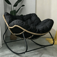 Fauteuil à bascule au design moderne avec coussin moelleux et dossier confortable, fauteuil inclinable de détente pour salon et chambre à coucher