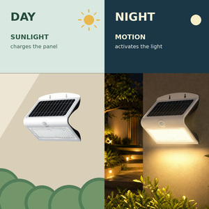 <span class=keywords><strong>Lampe</strong></span> murale extérieure moderne avec éclairage LED <span class=keywords><strong>solaire</strong></span>, lumière <span class=keywords><strong>solaire</strong></span> LED décorative pour mur de jardin, clôture et cour - Product Image 5