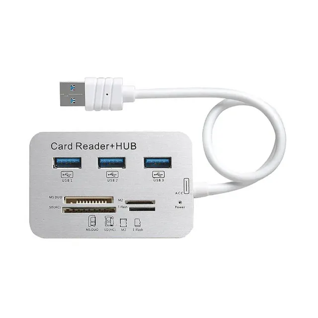 Quality USB 3.0 HUB Card Reader Combo Micro SD TF Memory Card Reader USB Disk PC Mouse Adapter Phone Tablet Charging Extend Dock