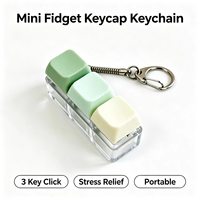 Gantungan Kunci Mini Fidget Keycap Lucu 3 Tombol Klik Mainan Pereda Stres Ramah Lingkungan Aman Tahan Lama Paduan Logam Tombol Keyboard Portabel Anti Cemas