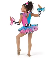 Robe de ballet style western pour filles, tenue de danse pour enfant avec tutu, costume de scène, justaucorps, robe tutu de clown