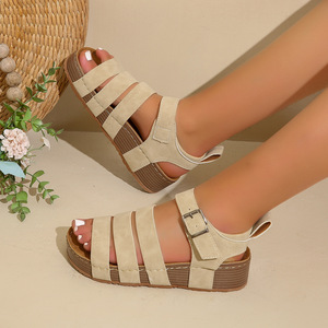 Women Summer Thick-Soled European American Roman Sandals New Open-Toe Platform Sandals - Product Image 3