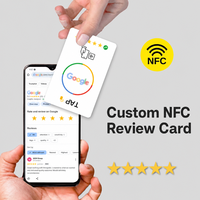 Mini-étiquette NFC personnalisable en PVC avec code QR pour téléphone, carte de visite électronique NTAG213/215 pour avis sur les réseaux sociaux
