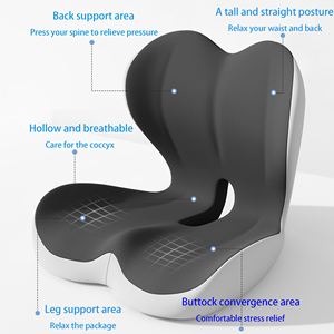Wholesale Orthopedic Lumbar Pillow Seat Cushions Memory Foam Core Knitted Breathable <b>Back</b> <b>Support</b> Pressure Relief <b>Chair</b> OEKO-TEX - Product Image 3