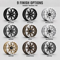 Jantes Beadlock forgées noires usinées 17-22 pouces 6061-T6, jantes tout-terrain simulées, 6x5.5 8x170 pour Bronco Ram TRX F-150