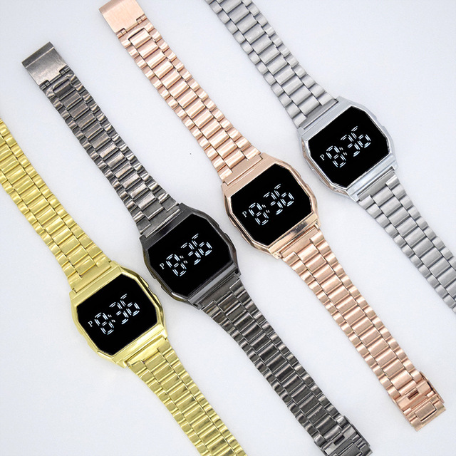 Touch Screen Vintage Waterproof Digital for Men Women Unisex Watch Jewelry Relo Watches