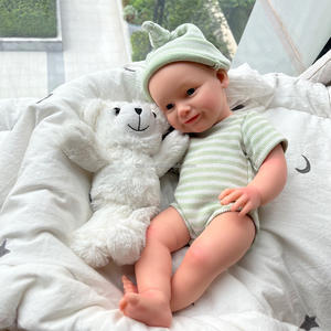Littleslove, juguete suave de 16 pulgadas, cuerpo completo, silicona sólida, lavable, Bebe <span class=keywords><strong>Reborn</strong></span>, piel pintada en 3D, muñeca de moda Original para niña - Product Image 5
