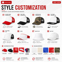 Gorra Trucker de Espuma con Logotipo Personalizado, Gorra de Malla de 5 Paneles con Cierre a Presión, Etiqueta Privada, Uniforme Corporativo, Venta al Por Mayor, Promocional, OEM