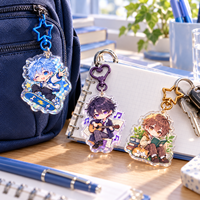 Porte-clés personnalisés en acrylique transparent avec personnage d'anime, découpés sur mesure, OEM ODM