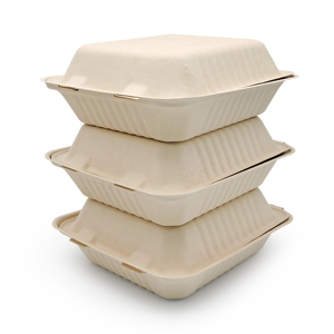 Boîte à emporter en pulpe de canne à sucre biodégradable super rigide à 1 compartiment, résistante à la graisse, pour <span class=keywords><strong>sushi</strong></span>, nouilles, <span class=keywords><strong>menu</strong></span> - Product Image 5
