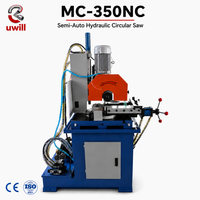 Scie à tube hydraulique semi-automatique 350 pour découpe à froid des aciers inoxydables et au carbone, 3kW 380V, moteur à engrenages et pompe