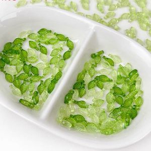 Acrylic Green <b>Leaf</b> Charms Irregular Etched Plastic Resin DIY Craft Jewelry Accessories - Product Image 2