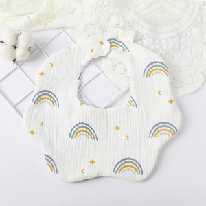Class A Cotton 6 Layer Crepe Gauze Baby Bandana Bib Soft Absorbent Newborn Saliva <b>Towel</b> Infant Feeding Drool <b>Wraps</b> For Kids - Product Image 4