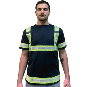 Camiseta de Seguridad Vial Unisex de Poliéster/Algodón Transpirable con Logotipo Personalizado Reflectante de Alta Visibilidad - Product Image 1
