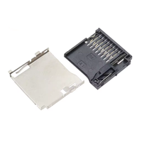 TF solder eksternal SMT Nine Pin 9P TF tempat kartu elastis sendiri Slot kartu memori SD mikro