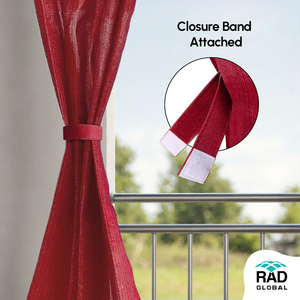 Robin Red <b>Eyelet</b> Outdoor <b>Curtains</b> 180 GSM with Rich Vibrant Red Shade and Light Filtering Fabric for Stylish Balcony Patio - Product Image 2