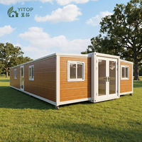 Villa préfabriquée de luxe 2 chambres 20/40 pieds, Maison préfabriquée mobile 40 pieds pour habitation quotidienne, Conteneur extensible, Annexe, Maison portable