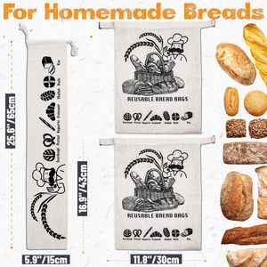 Groothandel Op Maat Bedrukt Logo Herbruikbare Natuurlijke Puur Organische Linnen Tpu Voering Zuurdesem Broodzak - Product Image 6