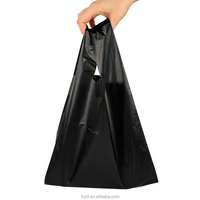 Sacs en plastique PE en vrac pour petites entreprises, sacs à t-shirts jetables, impression de logo couleur personnalisée, marquage à chaud, boutiques, cafés, magasins de cadeaux