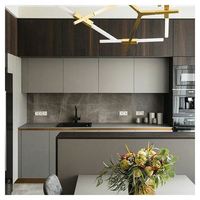 Realees — armoire de cuisine en mélamine bleue, meuble simple, classeur de cuisine suspendu