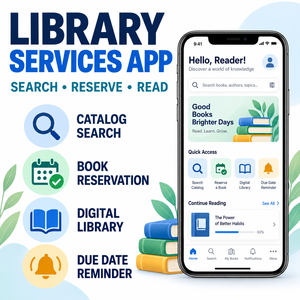 Servicios de Biblioteca Confiables, Desarrollo de Aplicaciones de Biblioteca para iOS y Android con Búsqueda de Catálogos, Reserva de Libros, Biblioteca Digital - Product Image 2