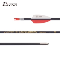 Anak Panah Target Karbon Murni Elong Outdoor 3.2mm ID 30T High Modulus untuk Kompetisi Panahan Profesional