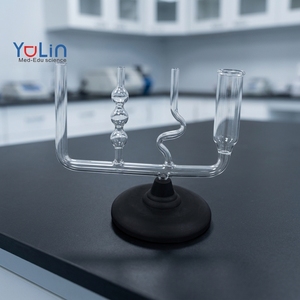 Manómetro de Vidrio Yulin YL160210 con Tubo de Conexión y Base de Plástico para Uso Escolar, Enseñanza de Física, Demostración Experimental, Superficie Libre - Product Image 1