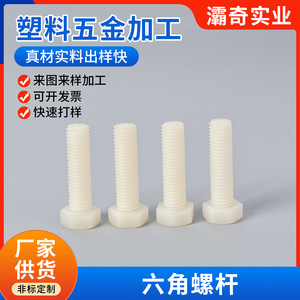 Baqi Hexagonal <b>Screw</b> <b>Nylon</b> POM PA Plastic Insulated External Hex Head Standard Thread For General Use - Product Image 5