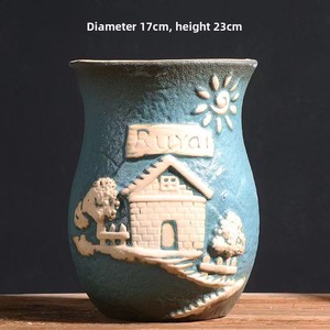 Vente en gros directe usine <span class=keywords><strong>de</strong></span> pots <span class=keywords><strong>de</strong></span> fleurs créatifs faits main extra-larges en céramique <span class=keywords><strong>de</strong></span> type 'Old Trunk' au réactionnement au four, respirants et économiseurs d'eau - Product Image 4