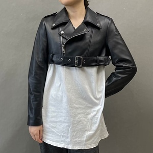 New Arrival Women <strong>Sheep</strong> <strong>Skin</strong> Leather Coat Black Cropped Leather <strong>Jacket</strong> - Product Image 2
