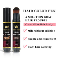 Pena Penutup Uban Rambut 20ml, Penutup Akar Rambut Instan, Menyembunyikan Kerontokan Rambut, Pewarna Rambut, Kuas Pewarna untuk Rambut