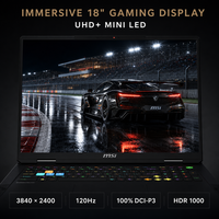 Ordinateur portable de jeu MSI Raider 18 HX AI, processeur Core Ultra 9 285HX, RTX 5090, 24 Go de RAM DDR5, 64 Go de stockage SSD, 4 To de stockage SSD, écran Mini LED de 18 pouces, vente en gros
