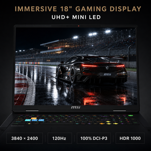 โน้ตบุ๊กเกมมิ่ง MSI Raider 18 HX AI รุ่น Core Ultra 9 285HX RTX 5090 แรม 24GB DDR5 ความจุ 64GB SSD 4TB หน้าจอ 18 นิ้ว Mini LED ขายส่ง - Product Image 4