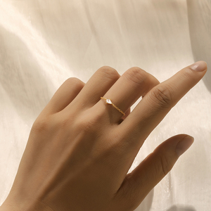 แหวนปรับขนาดได้ MINI RING KITE ZIRCON ทอง 18K เงิน 925 แฟชั่น แหวนขายดี - Product Image 4