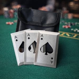 Metal <b>Playing</b> <b>Card</b> Bottle Opener Creative Poker-shaped Stainless Steel Bottle Opener Beer Wine Tool Wood Handle Credit <b>Card</b> - Product Image 3