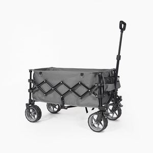Customized Stainless Steel Portable Outdoor Utility Four-Wheel Roll Container Collapsible <b>Folding</b> Camping <b>Cart</b> - Product Image 5