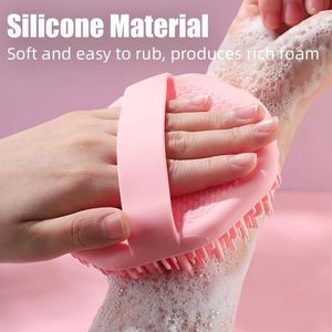 1pc Durable Eco-Friendly Soft Silicone Exfoliating Body Cleansing <b>Brush</b> <b>Shower</b> Scrubber with Gentle Massage for Bath - Product Image 6