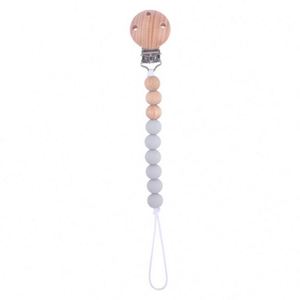 Nipple Holder <b>Dummy</b> Pacifier Holder PP Silicone Colorful Flower Beads Baby Pacifier Clip Chain Infant - Product Image 4