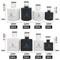Bouteille blanche de diffuseur de 100ml Conteneurs uniques de luxe Bouteille de diffuseur de roseau noir mat avec couvercle à vis