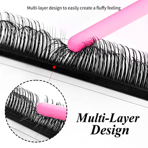 Extensions de <span class=keywords><strong>cils</strong></span> 3D effet naturel, double couche, Camellia, LD LC Russian <span class=keywords><strong>Volume</strong></span> Fans, <span class=keywords><strong>cils</strong></span> volumineux, bouquets pré-faits, <span class=keywords><strong>cils</strong></span> individuels - Product Image 5