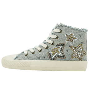 Zapatillas Deportivas de Caña Alta SJSS22/140 Fuzzy Star con Cordones, Zapatos Vulcanizados de PU, Zapatos de Moda Vietnamita - Product Image 6