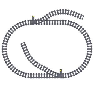 Ensemble de blocs de construction de rails de train en plastique 9003, rails droits et courbes, jouet de construction de ville de train DIY pour enfants - Product Image 2