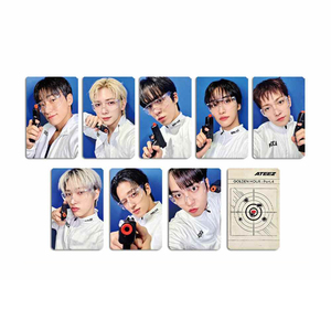 <span class=keywords><strong>KPOP</strong></span> ATEEZ 8 pièces/ensemble Photocard brillant style coréen Mingi Seongha Yeosang Yunho San GOLDEN HOUR PART.4 Album Carte Selfie Cadeau pour fans - Product Image 2